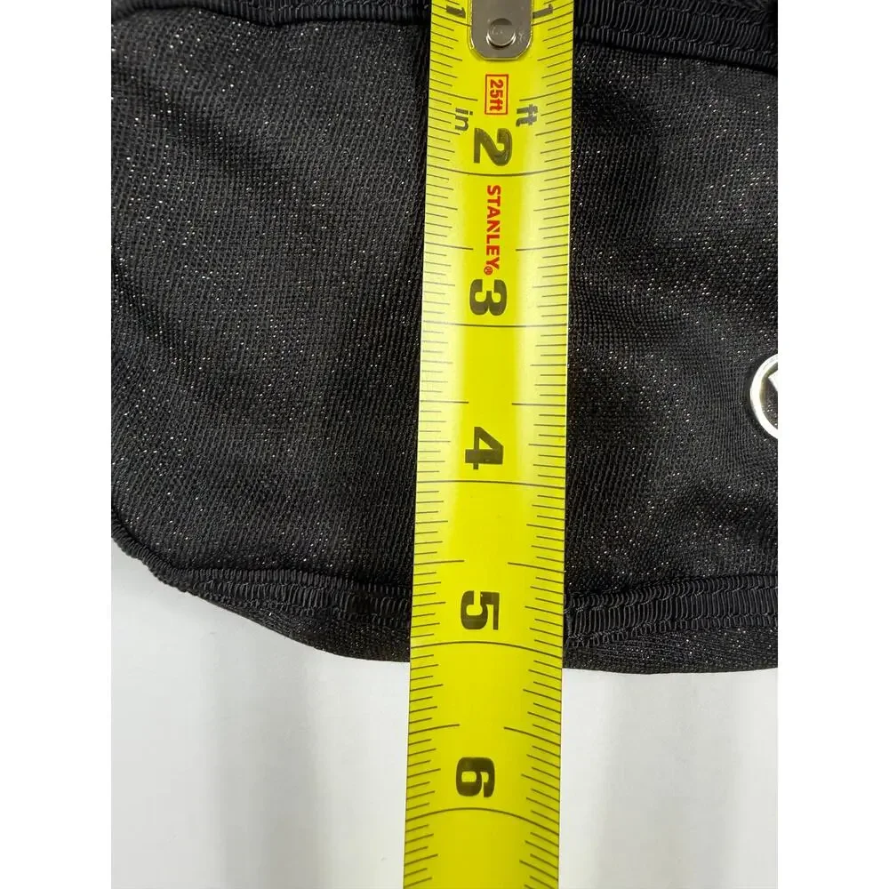 Ivivva by Lululemon Round Off Black Shimmer Crossbody Belt Bag Wristlet OS